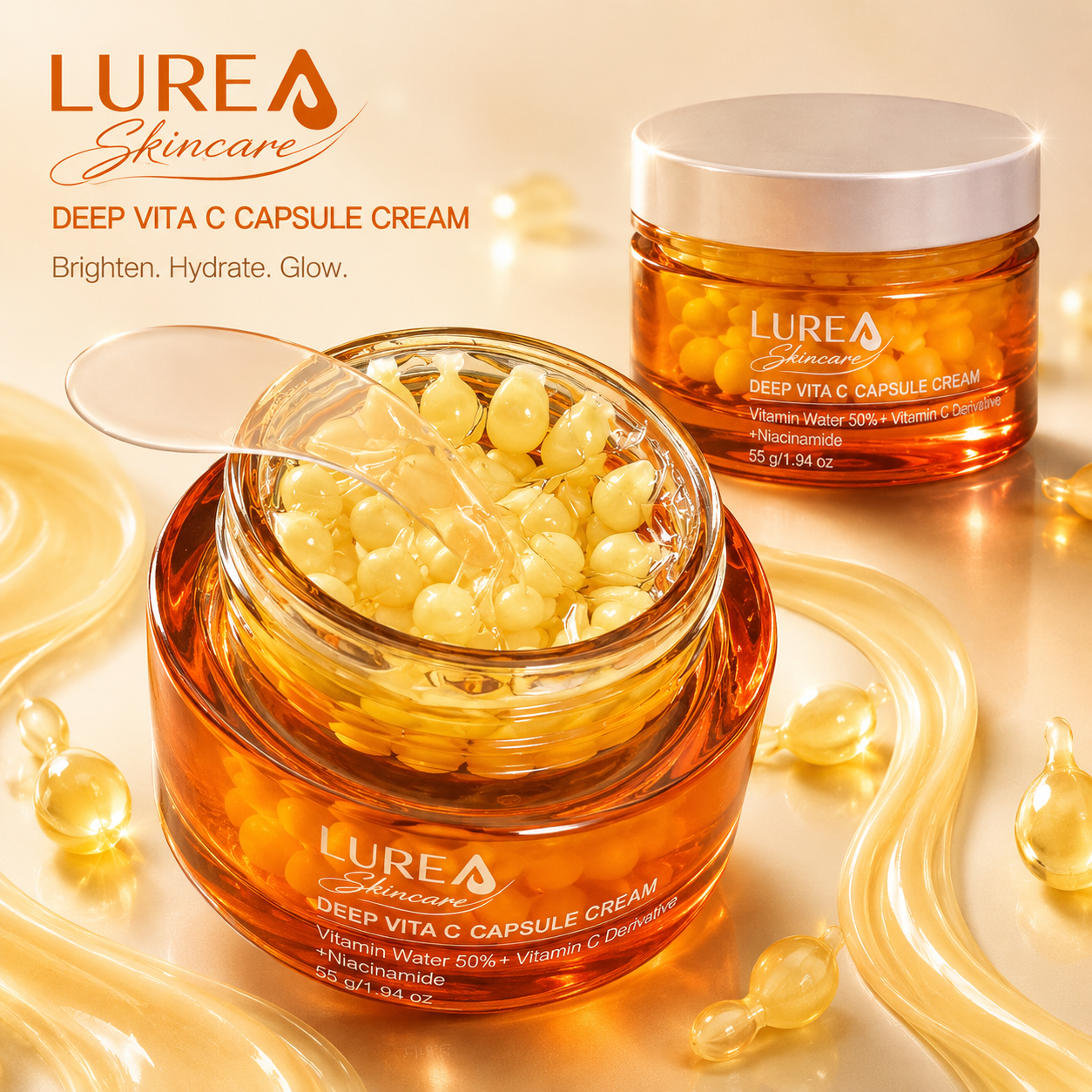 Crème capsules de vitamine C